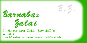 barnabas zalai business card